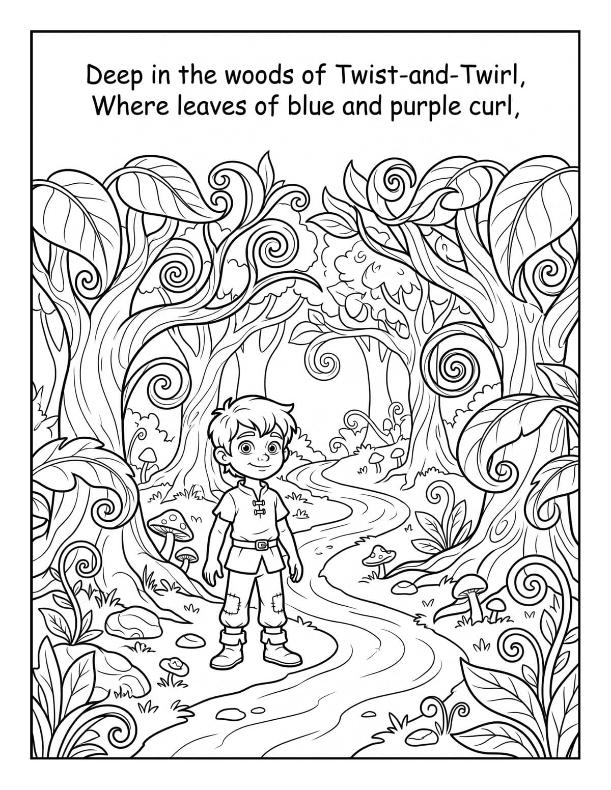 Book 1 interior — The Woods of Twist-and-Twirl